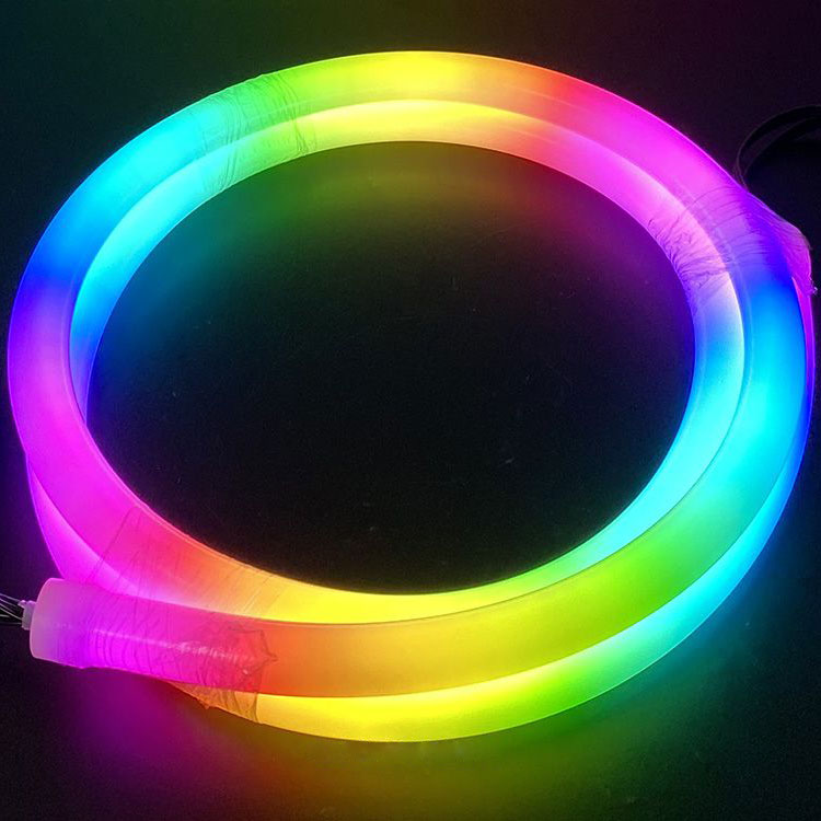 22mm Circular 360° Addressable Flexible Digital RGB LED Neon Light - 5V - IP67 Waterproof - 1m