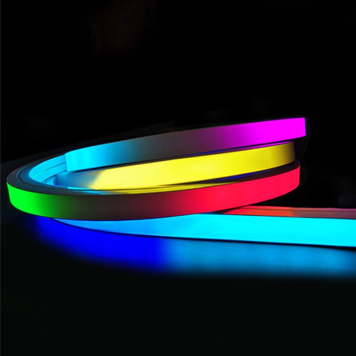 Digital Pixel RGB Neon Flex 24V - Top Bend Neon Flex - 16×16 WS2811 Addressable RGB Neon Flex Only - 5m