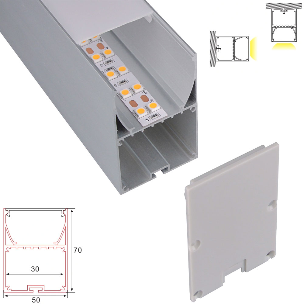 C085 Aluminum Channel - Surface - For Strips Up To 30mm - 1m / 2m